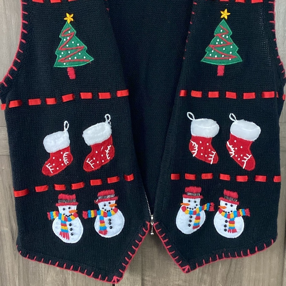 Victoria Jones Vintage Festive Christmas Sweater Cotton Blend Women's Size XL - Picture 10 of 14